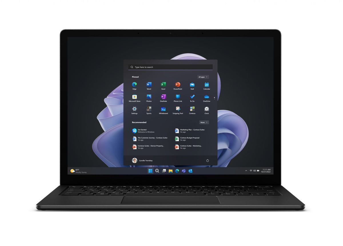 Microsoft Surface Laptop 5 i7-1265U Notebook 34.3 cm (13.5") Touchscreen Intel® Core™ i7 32 GB LPDDR5x-SDRAM 1000 GB SSD Wi-Fi 6 (802.11ax) Windows 11 Pro Black