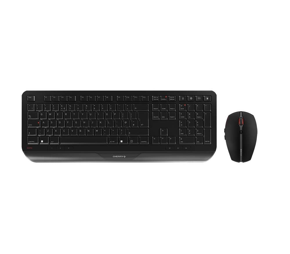 CHERRY GENTIX DESKTOP Wireless Keyboard & Mouse Set, Black, USB (QWERTY - UK)