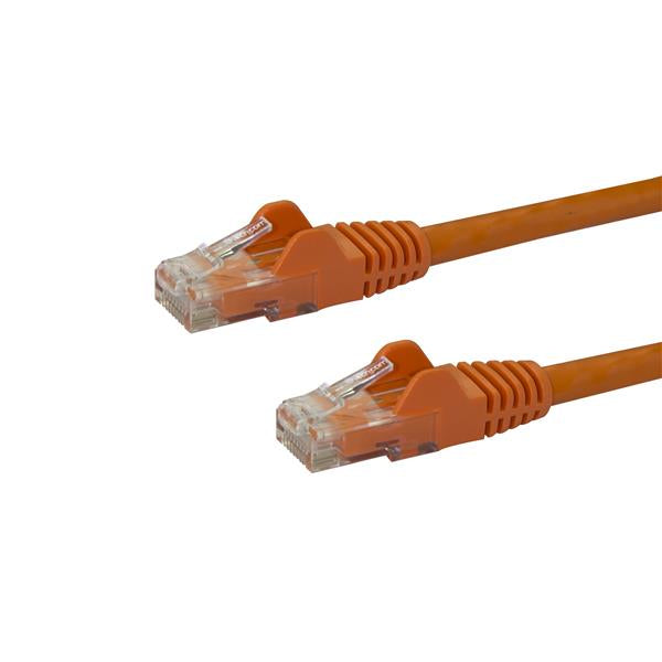 StarTech.com 10m CAT6 Ethernet Cable - Orange CAT 6 Gigabit Ethernet Wire -650MHz 100W PoE RJ45 UTP Network/Patch Cord Snagless w/Strain Relief Fluke Tested/Wiring is UL Certified/TIA