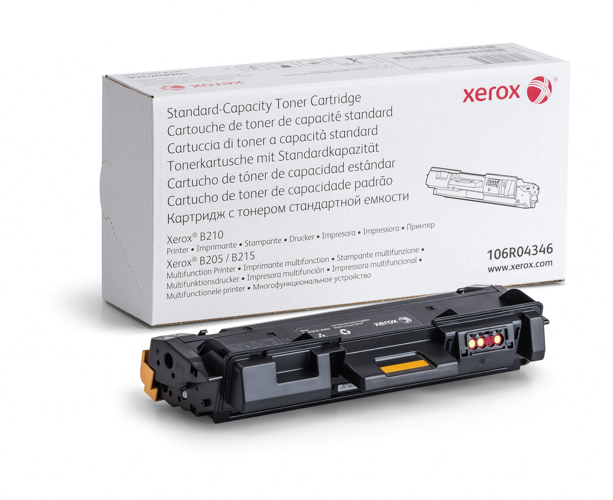 Xerox Genuine B205 / B210 / B215 Black Standard Capacity Toner Cartridge (1500 pages) - 106R04346