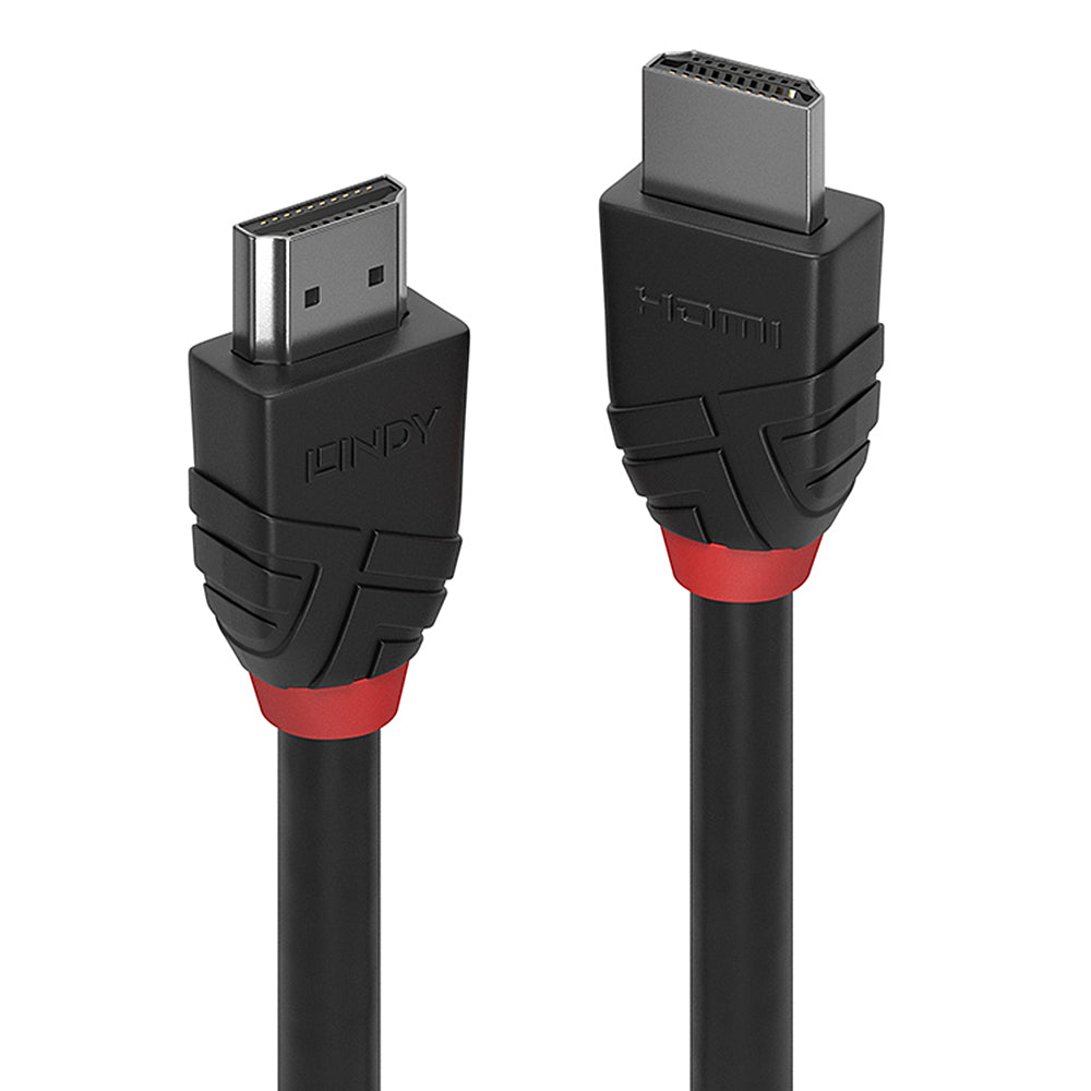 Lindy 0.5m High Speed HDMI Cable, Black Line