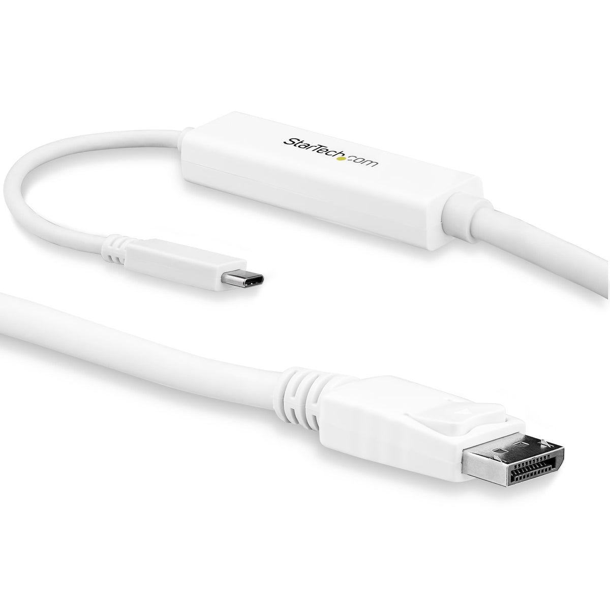 StarTech.com 9.8ft/3m USB C to DisplayPort 1.2 Cable 4K 60Hz - USB-C to DisplayPort Adapter Cable HBR2 - USB Type-C DP Alt Mode to DP Monitor Video Cable - Works w/ Thunderbolt 3 - White