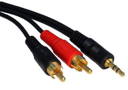 Cables Direct 2TR-303 audio cable 3 m 3.5mm 2 x RCA Black
