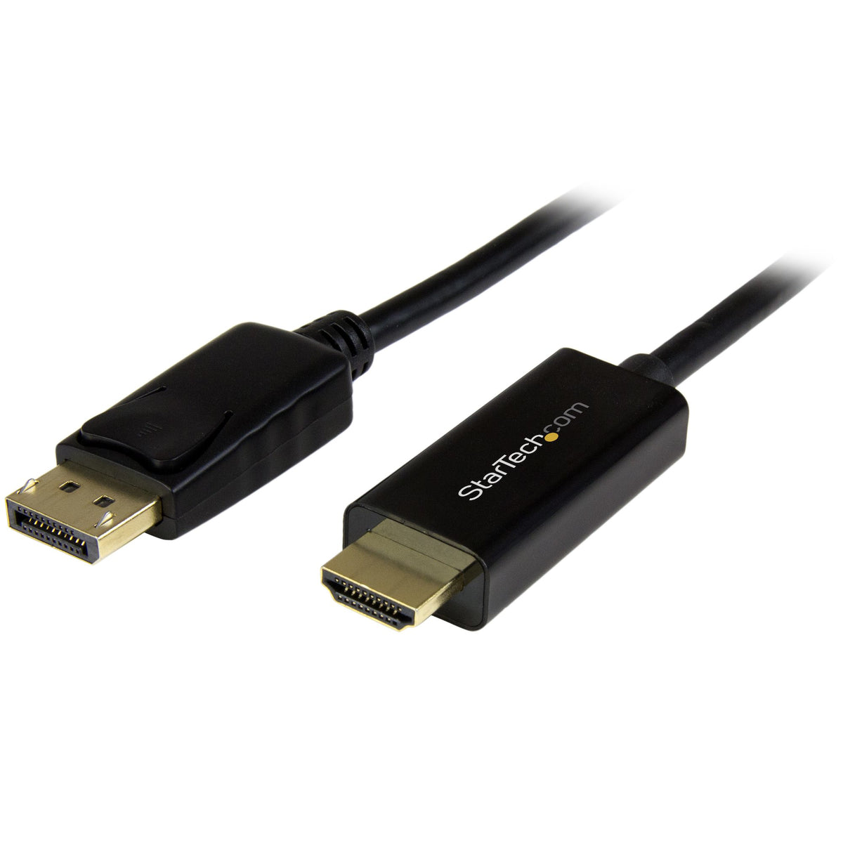 StarTech.com 6ft (2m) DisplayPort to HDMI Cable - 4K 30Hz - DisplayPort to HDMI Adapter Cable - DP 1.2 to HDMI Monitor Cable Converter - Latching DP Connector - Passive DP to HDMI Cord