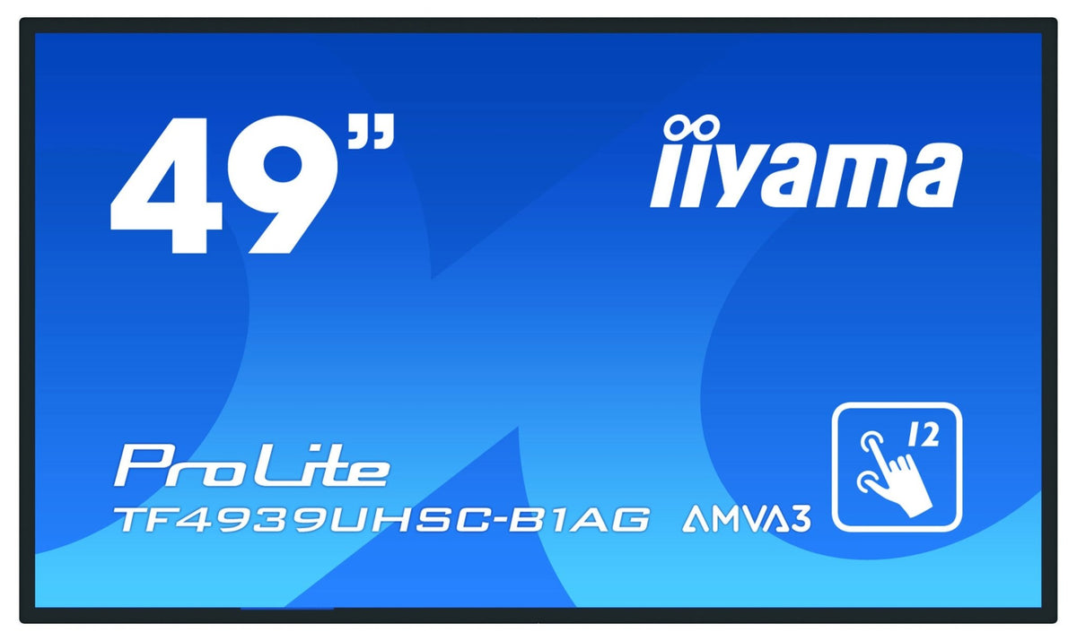 iiyama ProLite TF4939UHSC-B1AG computer monitor 124.5 cm (49") 3840 x 2160 pixels 4K Ultra HD LED Touchscreen Multi-user Black