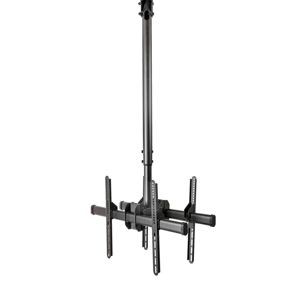 StarTech.com Dual TV Ceiling Mount - Back-to-Back Heavy Duty Hanging Dual Screen Mount with Adjustable Telescopic 3.5' to 5' Pole - Tilt/Swivel/Rotate - VESA Bracket for 32”-75" Displays
