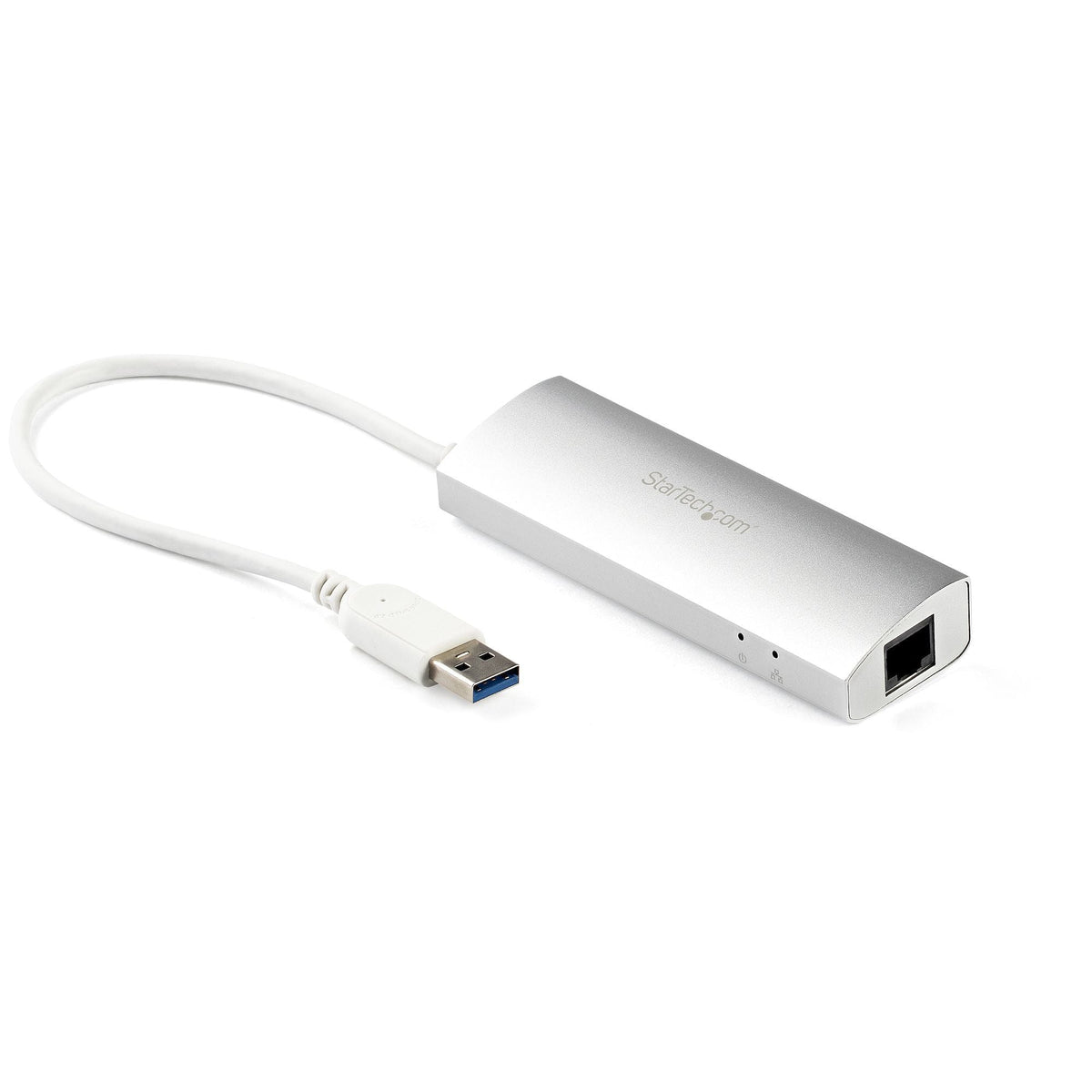 StarTech.com 3-Port Portable USB 3.0 Hub plus Gigabit Ethernet - Built-In Cable~3-Port Portable USB 3.0 Hub plus Gigabit Ethernet - 5Gbps - Built-In Cable