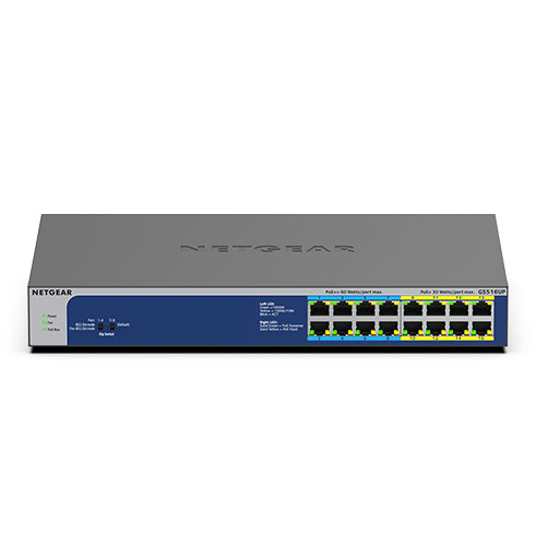 NETGEAR GS516UP Unmanaged Gigabit Ethernet (10/100/1000) Power over Ethernet (PoE) Grey