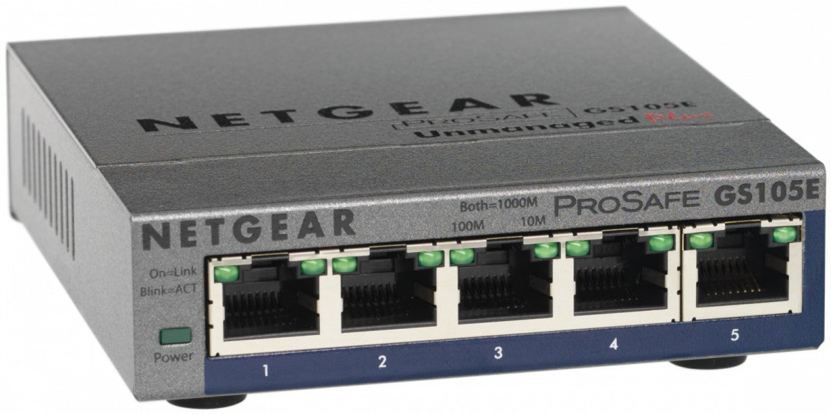 NETGEAR GS105E Managed L2/L3 Gigabit Ethernet (10/100/1000) Grey