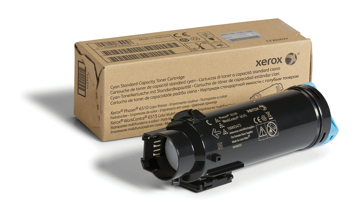 Xerox Genuine Phaser 6510 / WorkCentre 6515 Cyan Standard Capacity Toner Cartridge (1,000 pages) - 106R03473