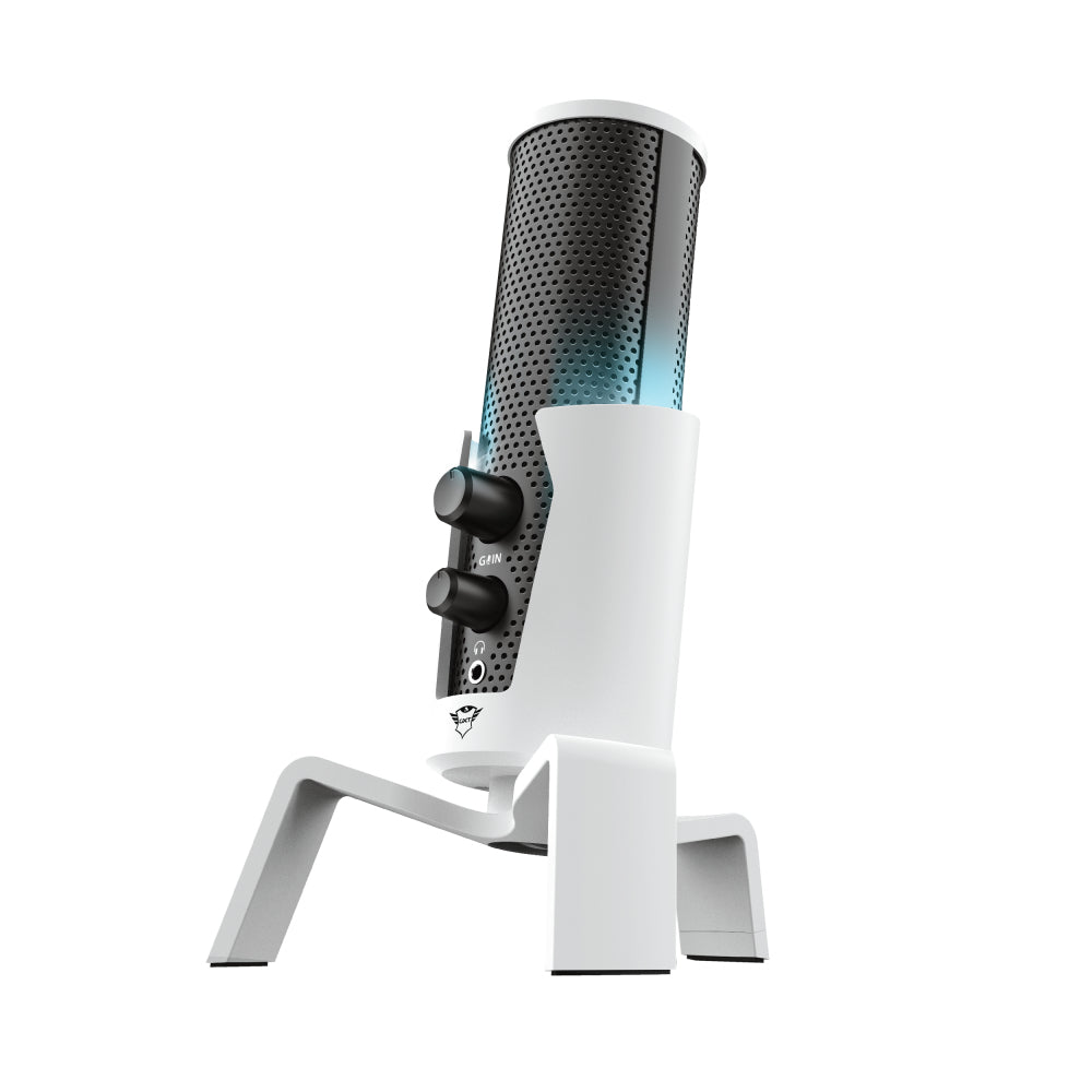 Trust GXT 258W Fyru USB 4-in-1 Streaming Black, White Microphone